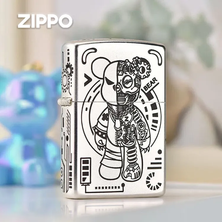 zippo打火机 机械潮玩暴力熊正品官方旗舰之宝送男友礼物DYX1H1