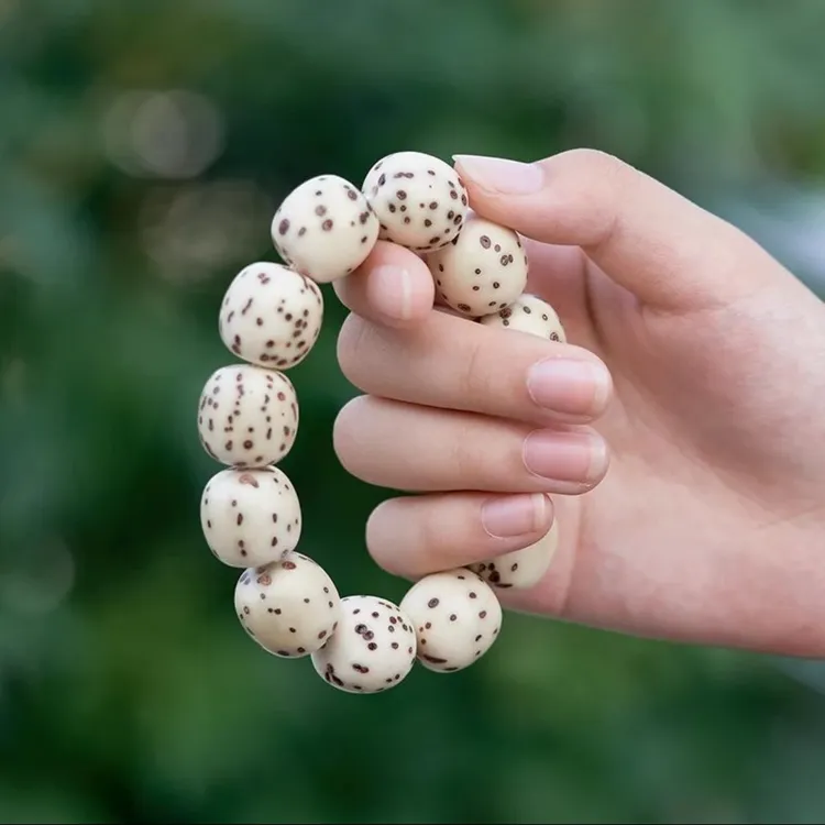 天然千眼菩提精工成品手串12mm-28mm（原皮原果）木雕把玩