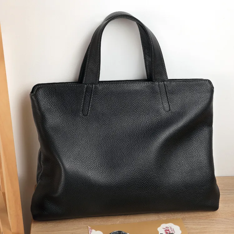 男士真皮手提包商务休闲横款包包头层牛皮大容量公文包情人节礼物