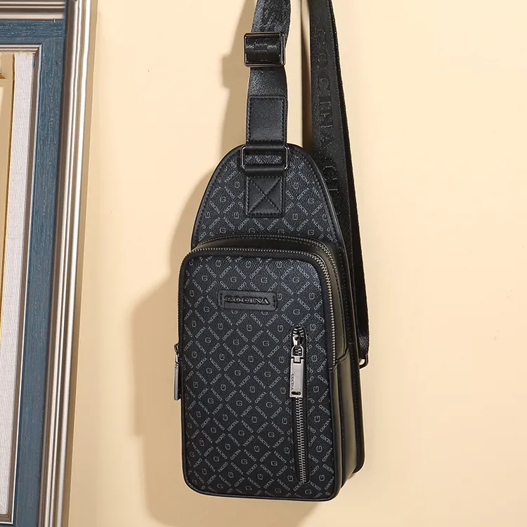 库奇世家胸包男小背包个性夏季男士单肩斜挎包时尚休闲户外男包潮