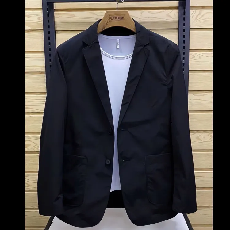 男士西服春秋韩版外套潮流高档时尚纯色百搭商务休闲西装高级感潮