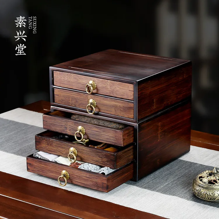 素兴堂普洱茶盒茶叶罐茶刀茶具茶针茶锥茶饼竹制分茶盘茶道配件商品图