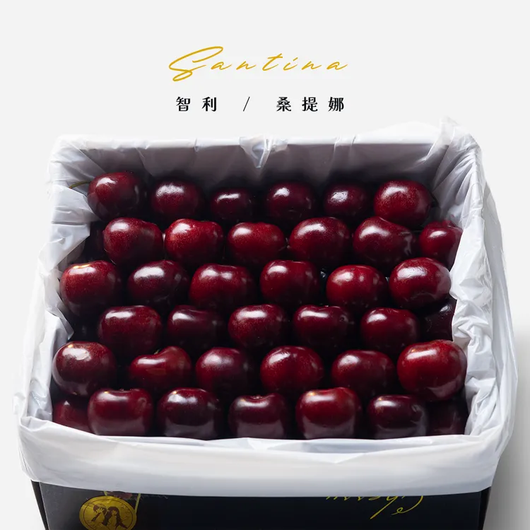 【智利海运原箱5斤】车厘子桑提娜黑车脆甜爆汁2-4J 内附果径卡