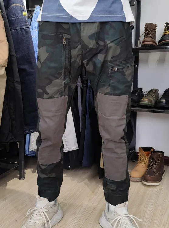 EXD迷彩印花弯刀POWEL立体裁剪春夏束脚补丁百搭时尚休闲裤工装裤