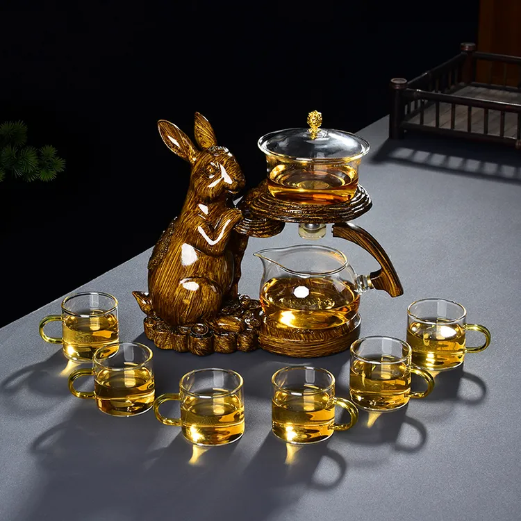 玻璃自动茶具套装懒人泡茶器