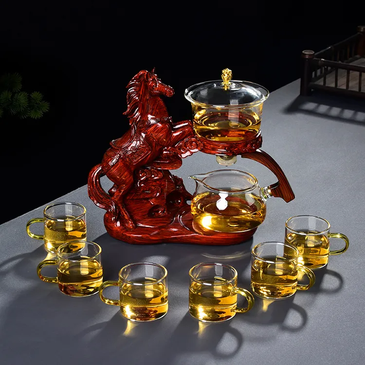 玻璃自动茶具套装家用客厅办公室泡茶器高档网红同款泡茶器