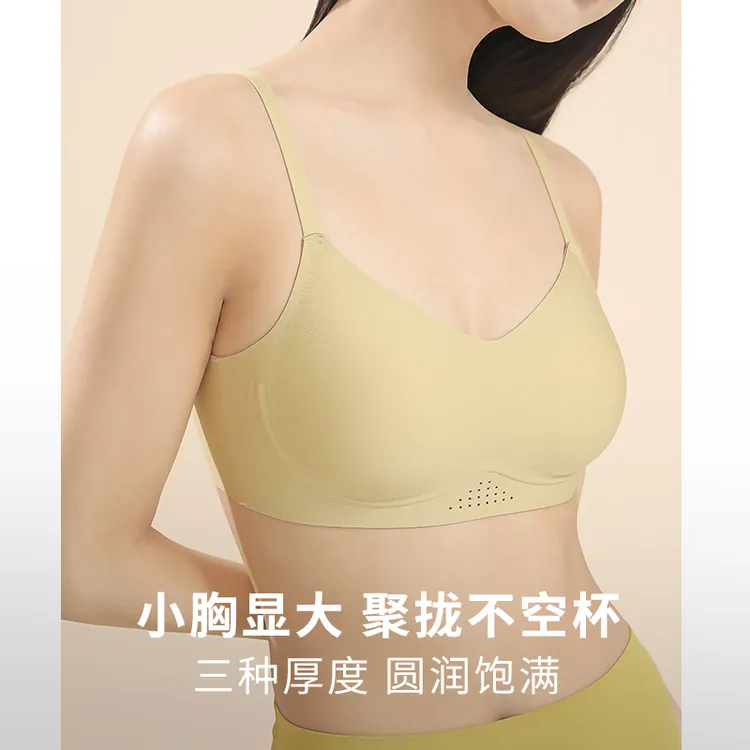 平胸专用小胸显大加厚无痕内衣女2024夏季新款美背聚拢无钢圈文胸