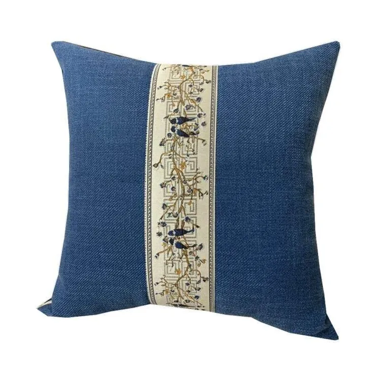 现代新中式沙发靠垫红木家居抱枕长方形靠包护腰靠背垫护腰靠枕套