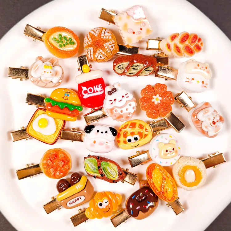 包邮仿真食物小发夹刘海侧边夹网红头饰搞怪可爱儿童女孩碎发夹