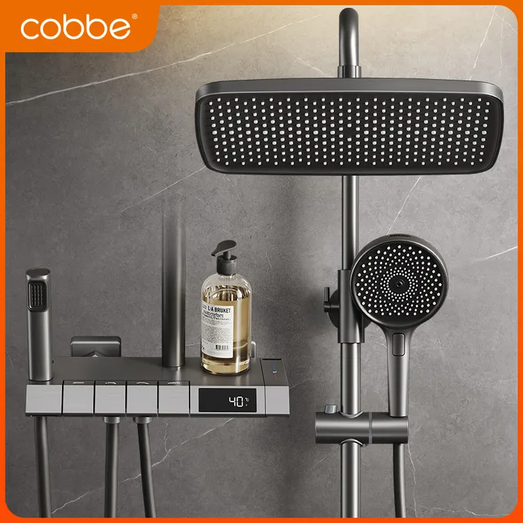 卡贝工艺淋浴花洒套装家用浴室卫生间全铜喷头淋浴花洒淋浴套装