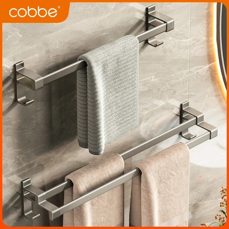 卡贝毛巾架免打孔浴室卫生间置物毛巾架浴室置物架毛巾挂架浴巾架