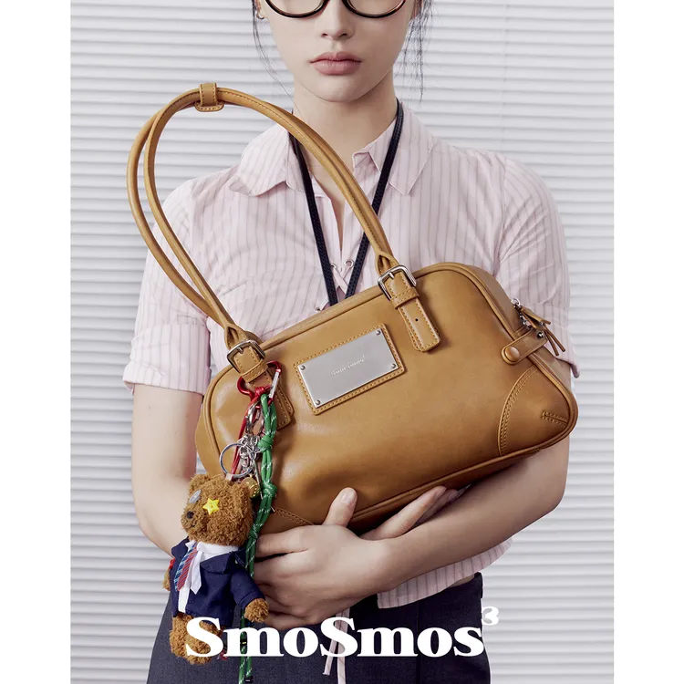 SmoSmos【Boxing包】原创设计师款牛皮保龄球腋下包