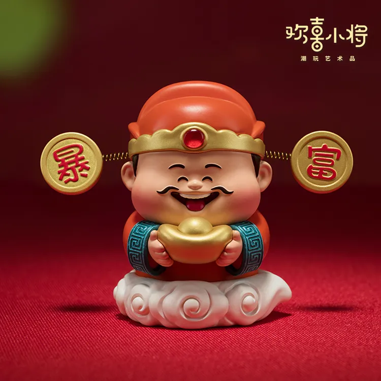 欢喜小将《天天暴富》好运车搭广开财路财源滚滚桌面可爱小摆件
