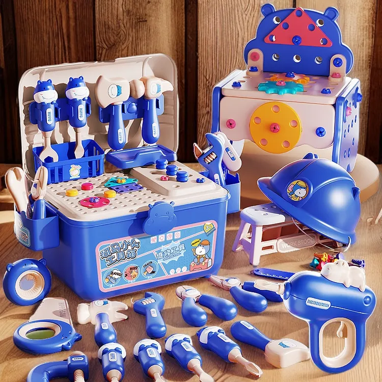 【送礼佳品】电动工具箱拼装拧螺丝钻工具盒男女孩锻炼动手能力工具商品图