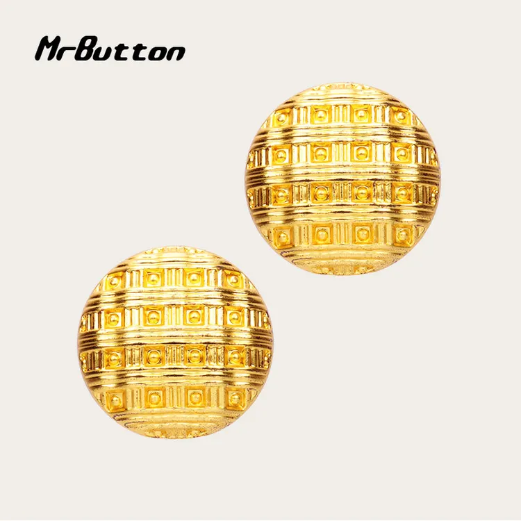高档圆形金属纽扣女大衣风衣外套百搭扣子配件毛衣衣服钮扣金色扣
