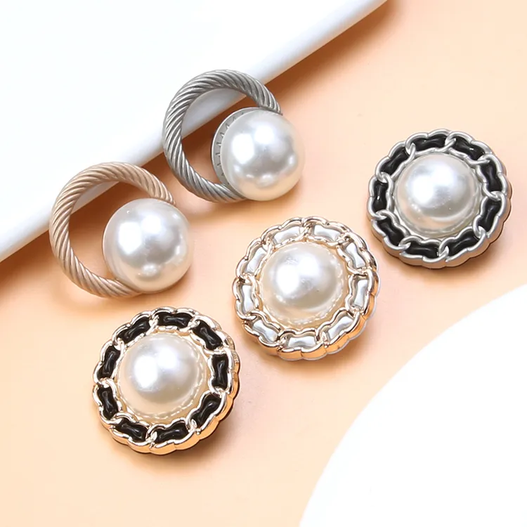 高档大衣装饰纽扣衣服外套女珍珠钮扣风衣毛衣百搭纹路小扣子配件