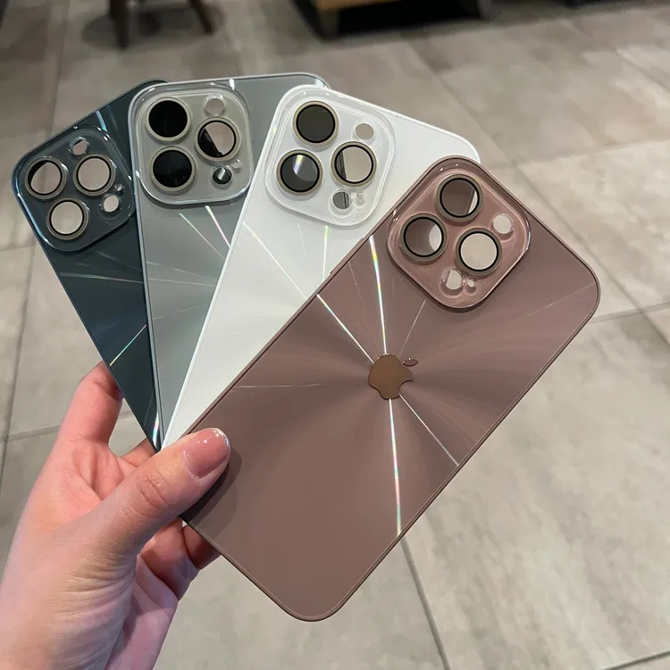 钛原色苹果14promax手机壳iPhone15自带镜头膜13极光CD纹12磨砂11