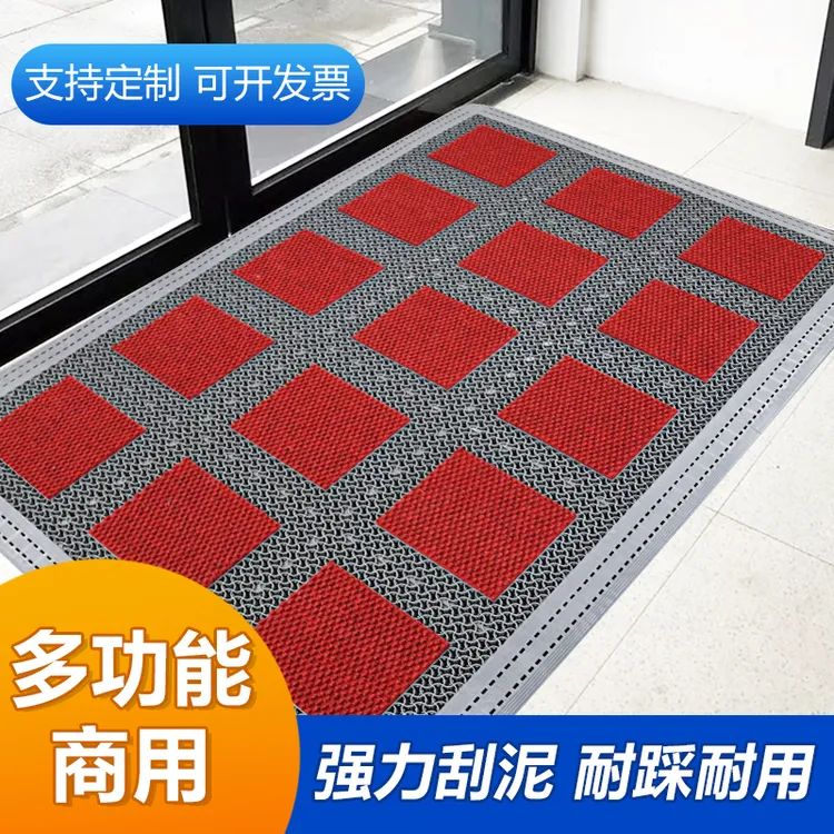 室外门口除尘地垫模块拼接防滑刮泥酒店商用K型V型N型耐磨地毯