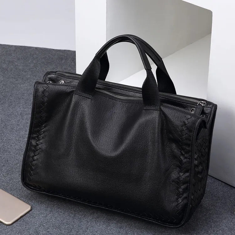 时尚休闲真皮简约商务牛皮韩版肩包