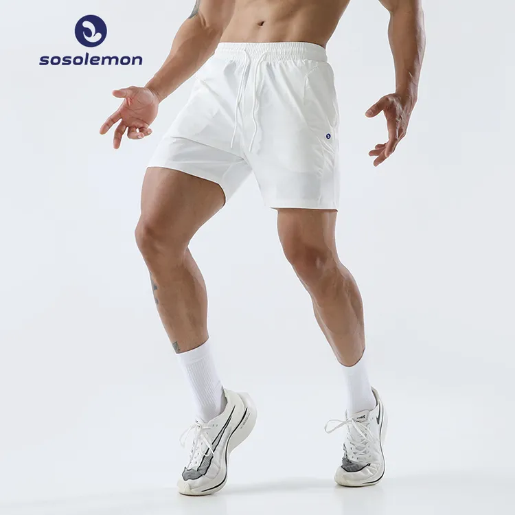 SOSOLEMON夏季城市机能轻薄短裤高弹力运动裤健身四分裤速干提臀