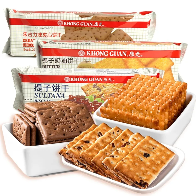康元提子朱古力椰子奶油混合口味饼干正宗代餐下午茶零食