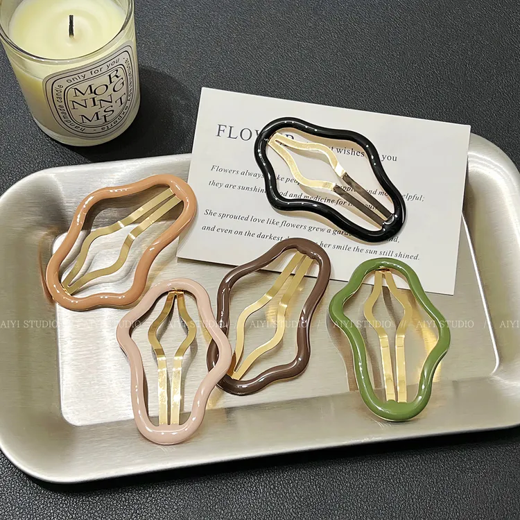 合金发饰 云朵碎发夹女2025新款后脑勺bb夹子刘海发卡子前额边夹