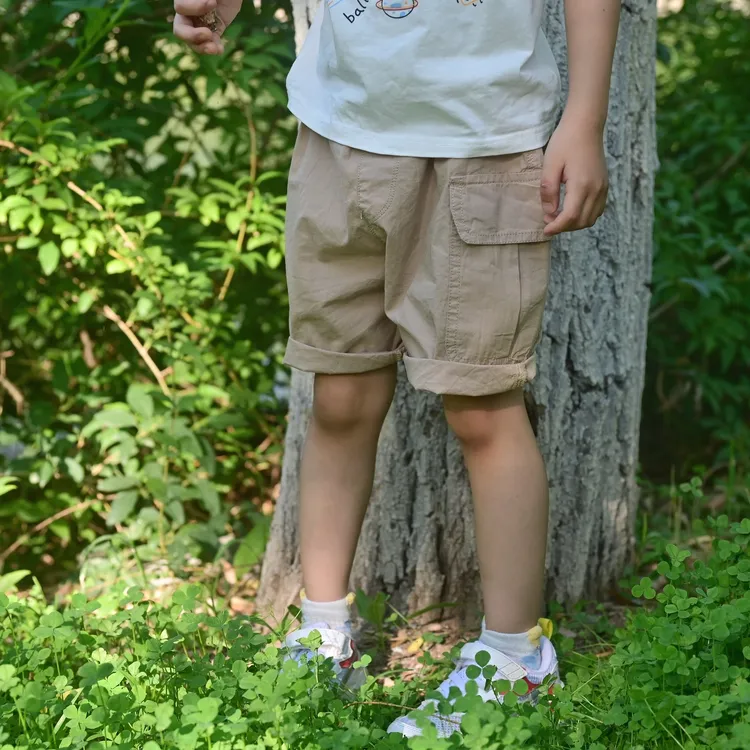 五分裤男童中裤薄款宽松夏款夏装中大童小童休闲父亲节工装裤百搭