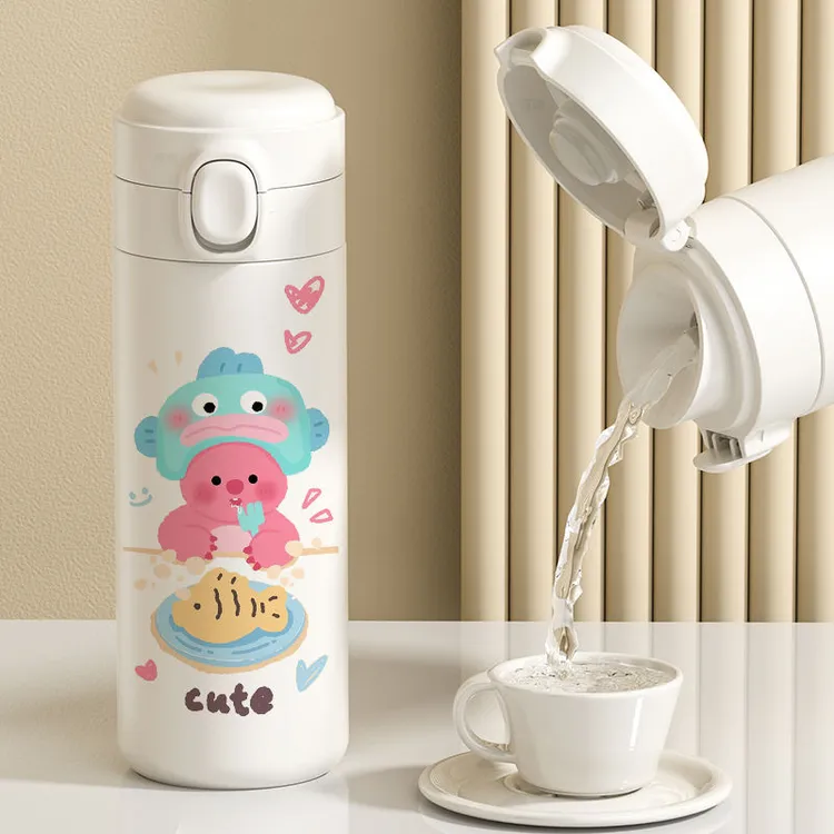 露比保温杯loopy联名海狸可爱卡通创意水杯子小型便携轻便保温杯
