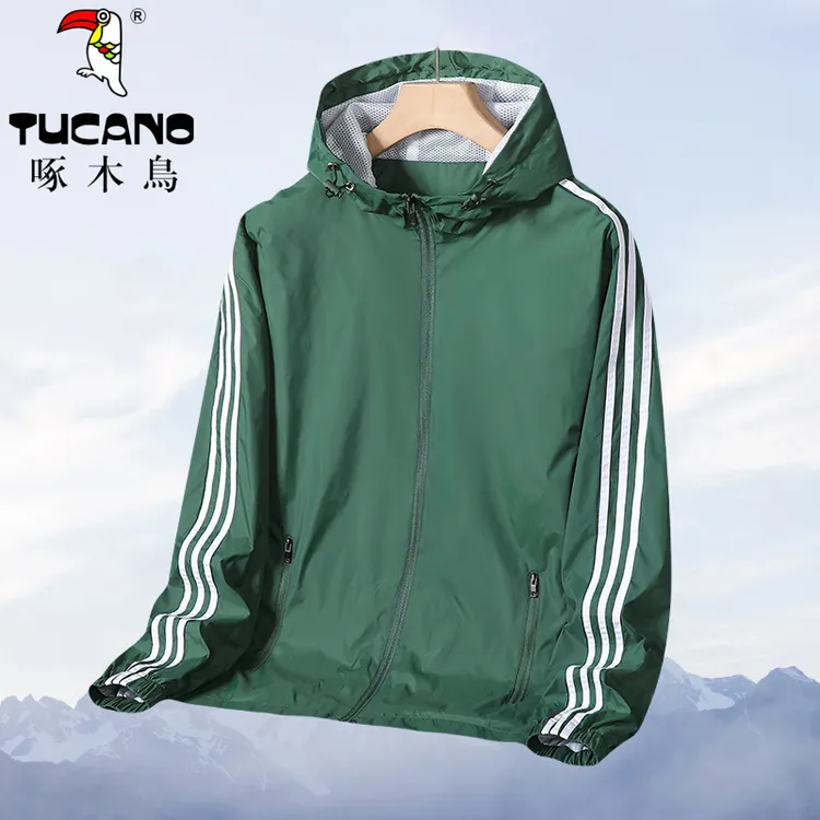 TUCANO/啄木鳥秋冬连帽薄款外套男女户外风衣情侣休闲防晒夹克衣 