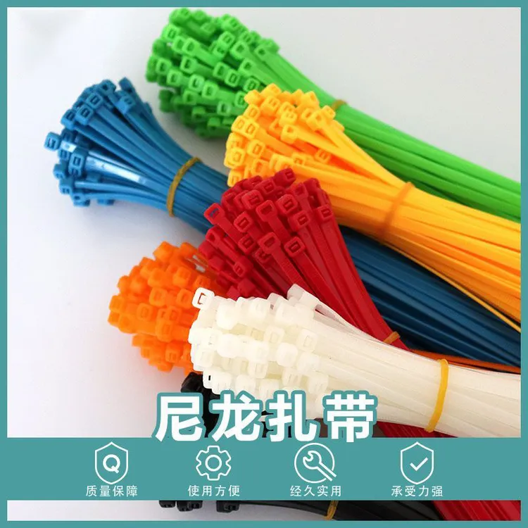 绑带固定带轧带理线自锁式扎带尼龙网线标签彩色塑料封捆绑绑扎带