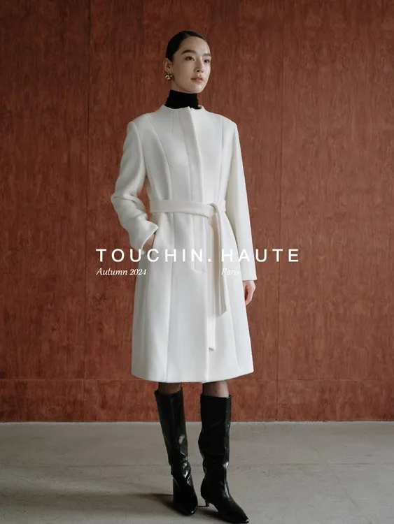 TOUCHIN24高定工作室版发财宅女同款安妮海瑟薇五一洋气小众毛呢