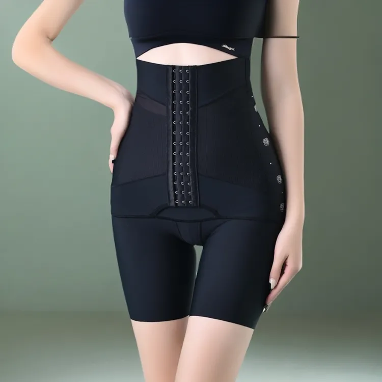 美容院塑形裤高腰收腹裤美体提臀塑身内裤显瘦艾草底裆紧身裤