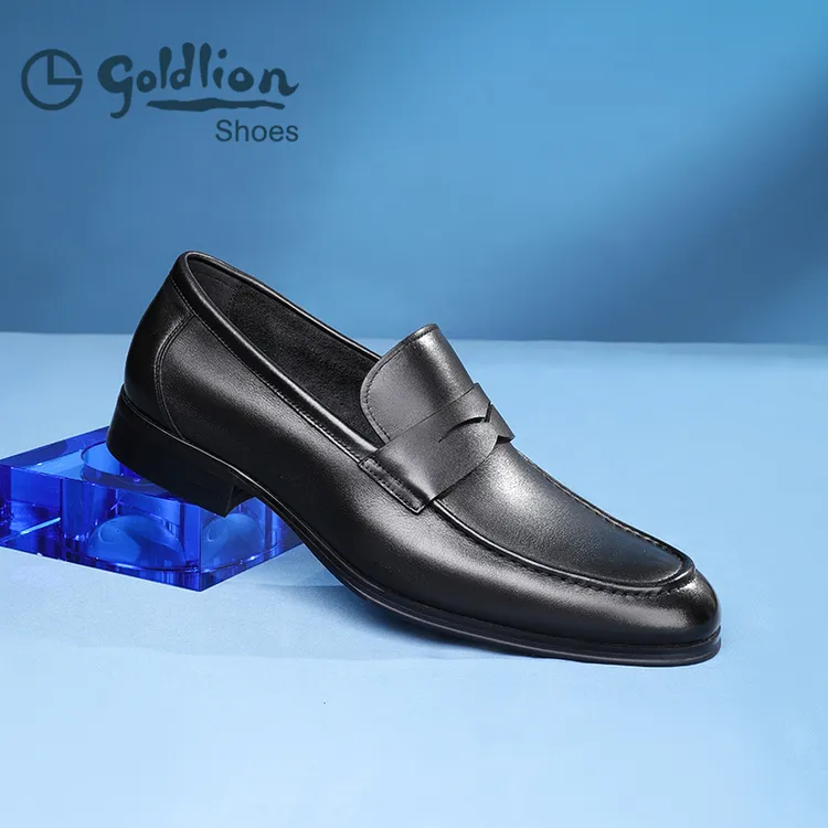 金利来男鞋男士真皮商务皮鞋轻奢商务一脚蹬秋季乐福鞋035B