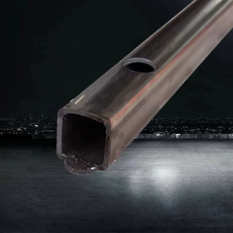 不锈钢电动平移门轨道伸缩推拉空心门轨道赠螺丝庭院承重滑轨简单