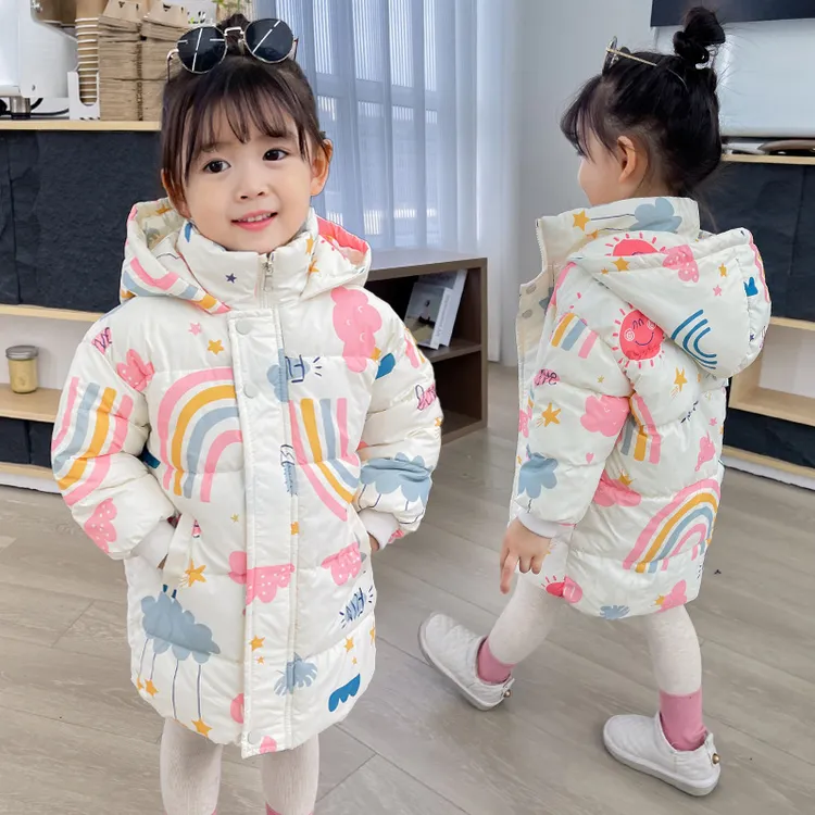 儿童洋气连帽冬季棉服男女童宝宝韩版可爱加厚婴儿保暖棉服棉袄