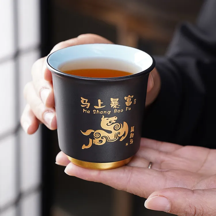 紫砂茶杯个人专用杯主人杯品茗杯高档水杯子生肖杯泡茶杯功夫茶杯