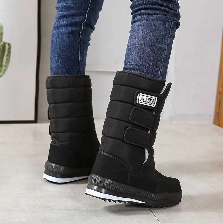 防滑男女情侣款冬季高帮EVA超轻鞋底东北防水大码雪地靴大棉鞋