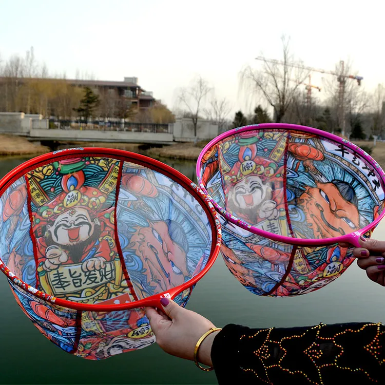 金沙渔乐新款拼接防跳网头一体快拆拆卸网布铝合金加厚加硬圈