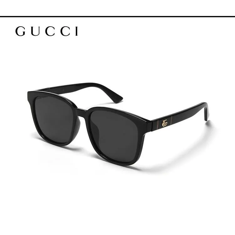 全新未使用 GUCCI/古驰 经典双G标识潮流太阳镜树脂墨镜男女同款