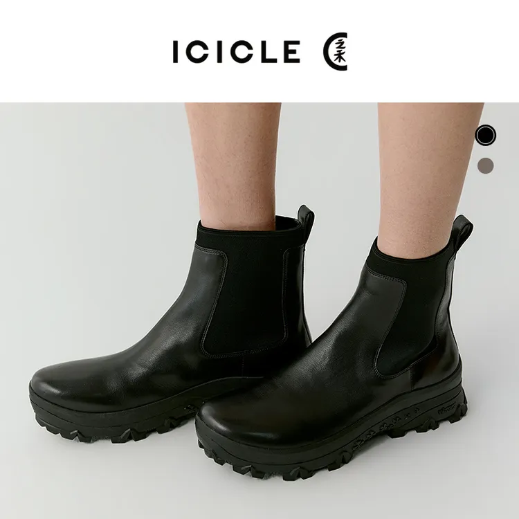 ICICLE之禾女装光面牛皮革女踝靴0170