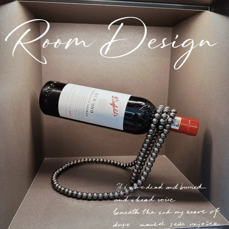 个性悬浮珍珠酒架摆件装饰品现代轻奢简约高端红酒架玄关酒架摆件