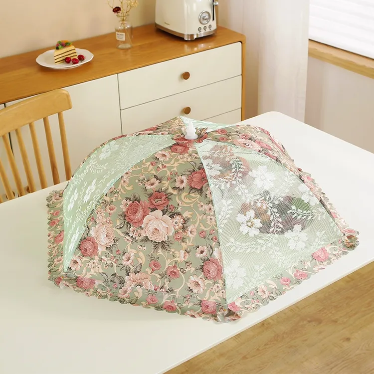 菜罩餐桌罩可折叠防苍蝇罩透气圆形碗罩遮菜桌盖菜盖家庭防尘