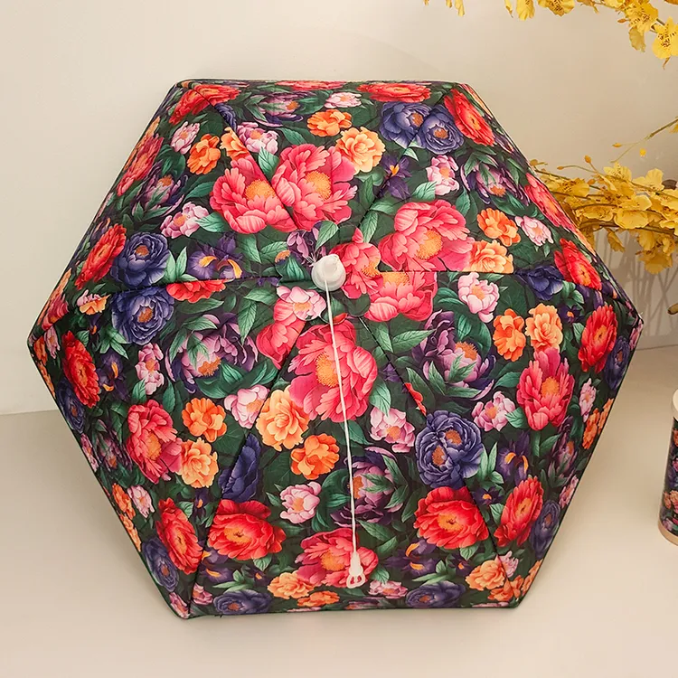 芳华餐桌罩可折叠防苍蝇罩透气圆形碗罩遮菜桌盖菜盖