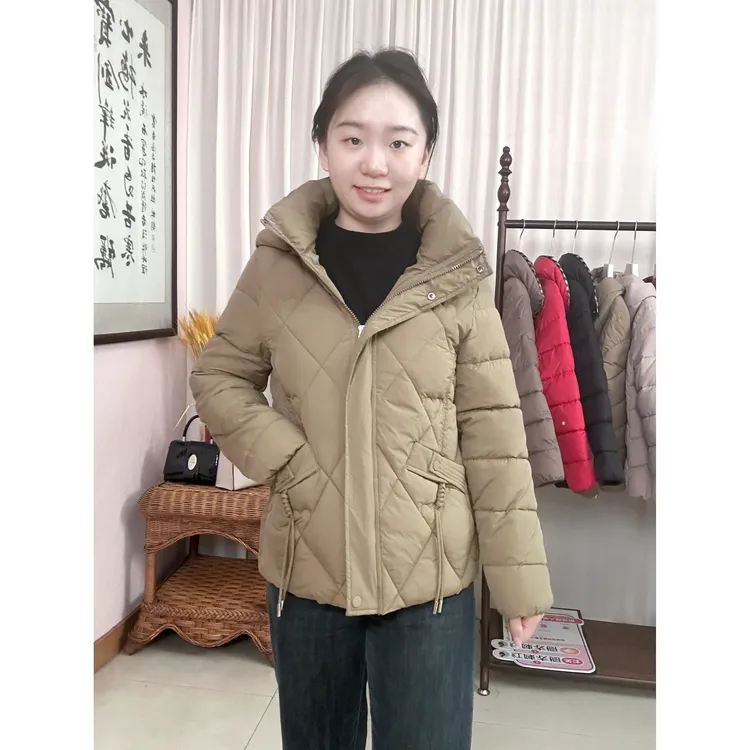 无品牌【9903】2024新款棉服 休闲显瘦 可脱卸帽棉服保暖女士韩版