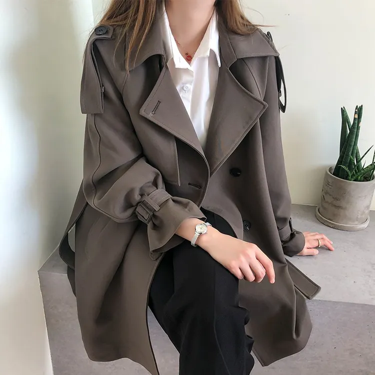 今年流行炸街风衣女中长款2025年春秋大码外套高端气质短款小个子