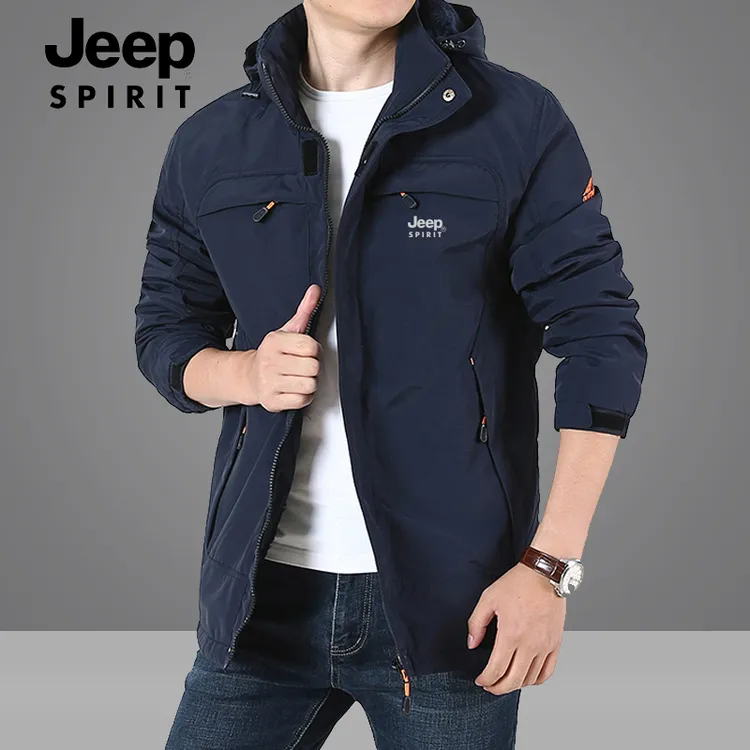 【热卖一万】JEEP SPIRIT男士加绒加厚棉服秋冬多口袋工装棉衣外套