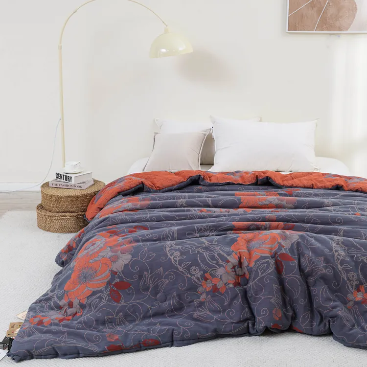 XDONGY（冬云家纺）200*230高端双层纱 蚕蛹蛋白肽 月夕花朝 夏被