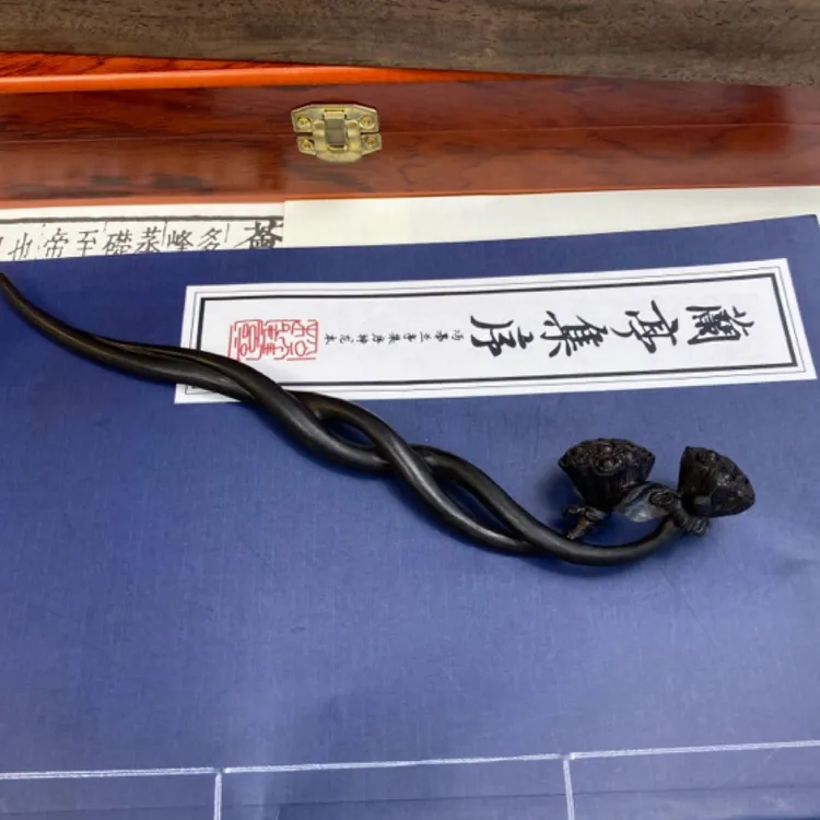 【并蒂莲】纯手工发簪国风发簪古风简约日常古典簪发盘发百搭日常