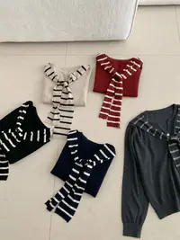 【素简.950106】秋冬新款桑蚕丝绵羊毛带披肩显瘦休闲针织衫