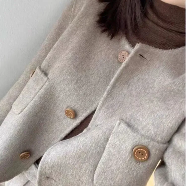 轻奢高级感短款毛呢外套2025秋冬爆款小个子显瘦洋气宽松气质上衣